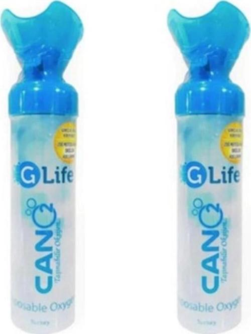 G-Life Can O2 Taşınabilir Sprey Oksijen Tüpü - 200 Nefeslik - 2 Adet