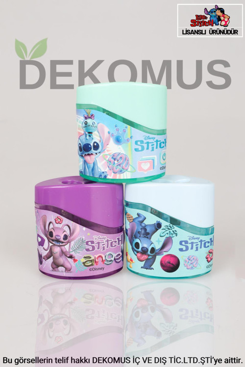 DEKOMUS İLE YENİ SEZON LİSANSLI STITCH "TEK ADET" ÇİFT BIÇAKLI Kalemtıraş