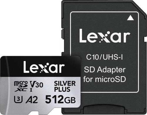512GB Silver Plus 205mb 4K V30 UHSI Micro SD Hafıza Kartı