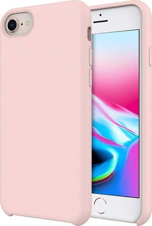 iPhone 8/7 ile Uyumlu Rubber Fit Kılıf Pink Sand
