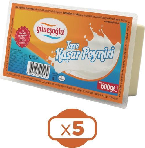 Kaşar Peyniri 600 gr x 5 Adet