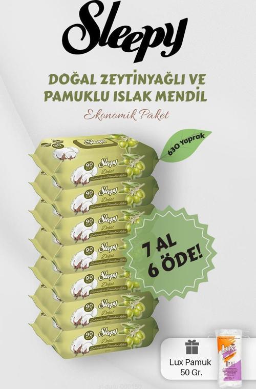 90' lı Zeytinyağlı Pamuklu Bebek Mendili Hediyeli
