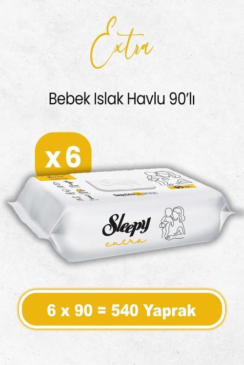 Extra Islak Bebek Havlusu 90 x 6 Adet (540 Yaprak)