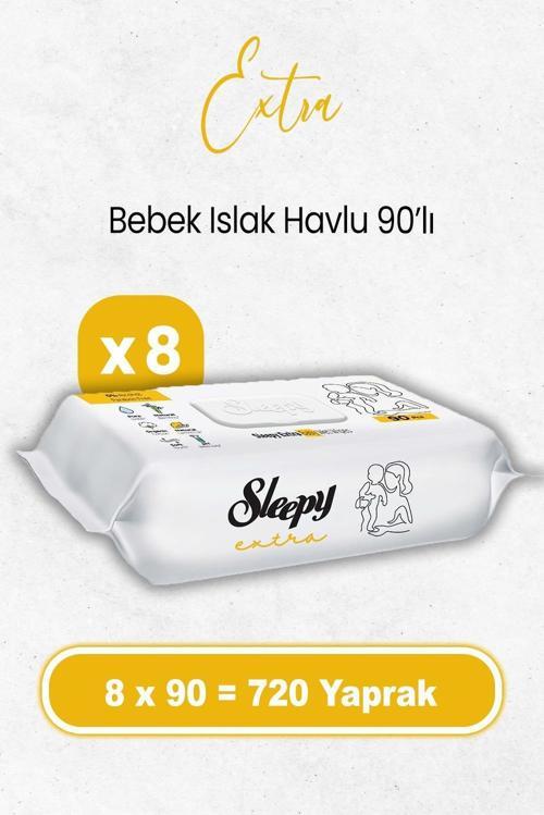 Extra Islak Bebek Havlusu 90 x 8 Adet (720 Yaprak)