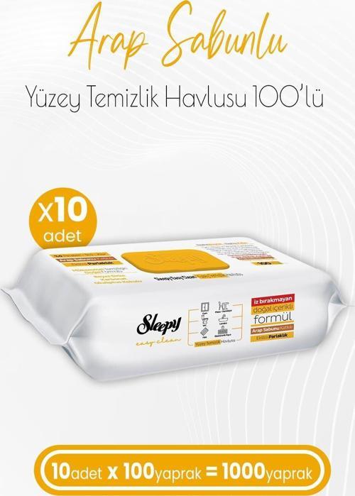 Easy Clean Arap Sabunu Katkılı Yüzey Temizlik Havlusu 100 x 10 Adet (1000 Yaprak)