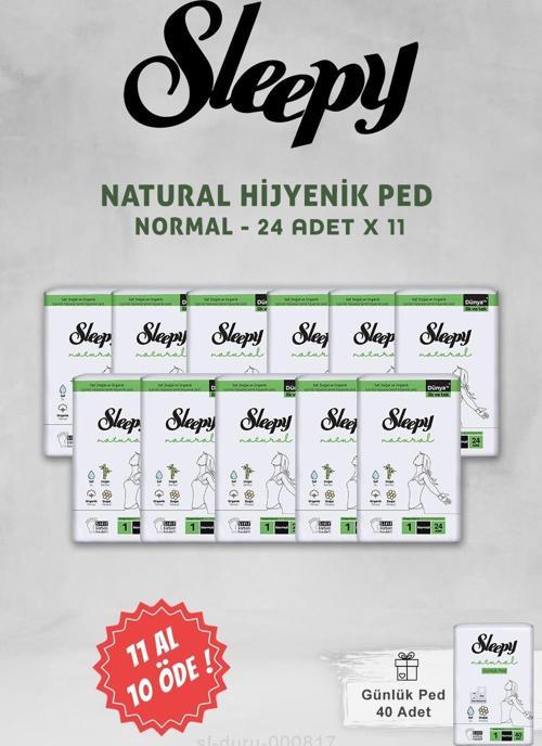 Natural Ultra Normal Hijyenik Ped 24 Adet ve 40'lı Günlük Ped