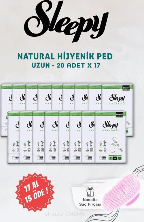 Natural Ultra Hassas Hijyenik 20 li Uzun Ped ve Saç Fırçası
