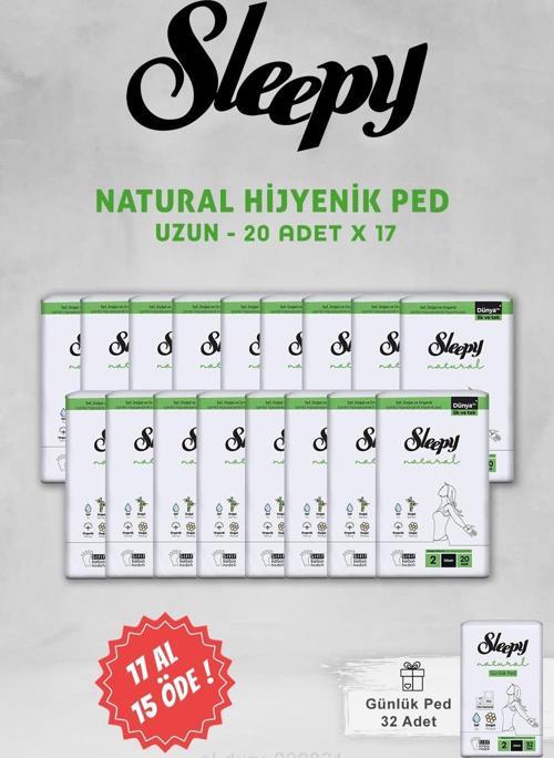 Natural Hijyenik Ped Uzun 20 Adet ve Günlük Ped Uzun 32 Adet