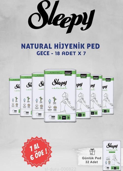 Natural Ultra Hassas Hijyenik Ped Gece 18 Adet ve 32 li Günlük Ped