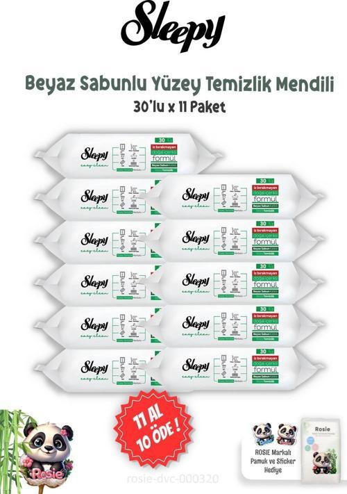 Easy Clean Beyaz Sabunlu Yüzey Temizlik Havlusu 30'lu ve ROSIE