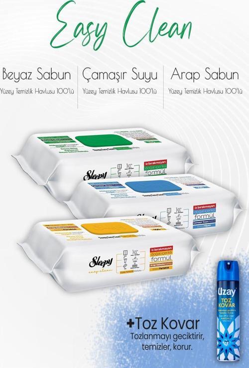 Easy Clean Yüzey Temizlik Havlusu Seti 7 ve Toz Kovar