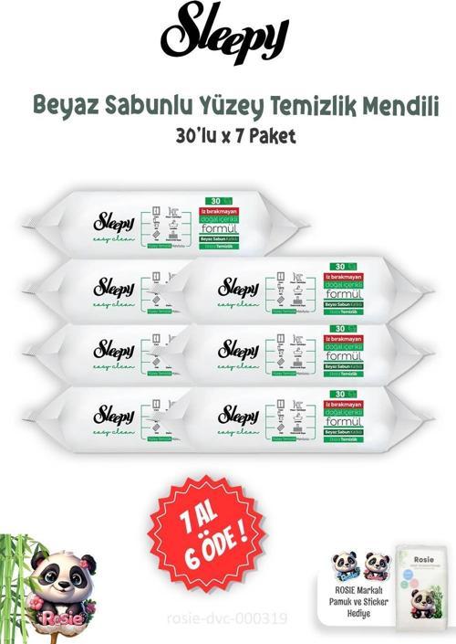 Easy Clean Beyaz Sabunlu Yüzey Temizlik Havlusu 30'lu ve ROSIE