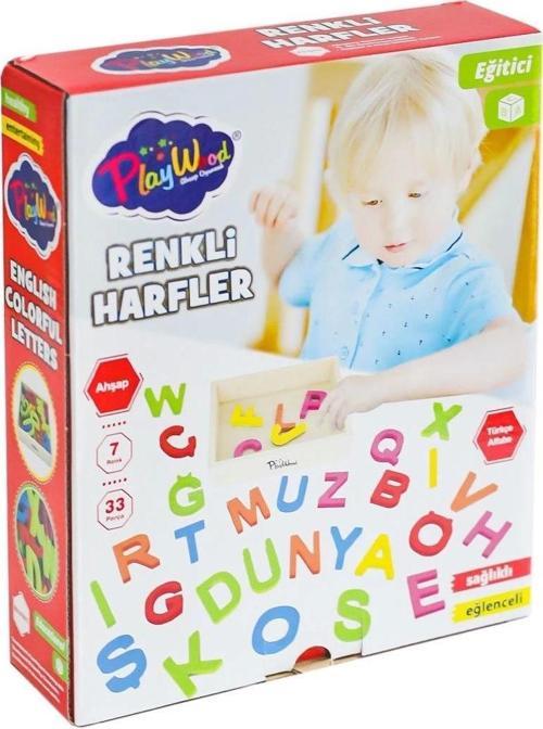 ONY-402 Ahşap Renkli Harfler 33 Parça -Onyıl Oyuncak
