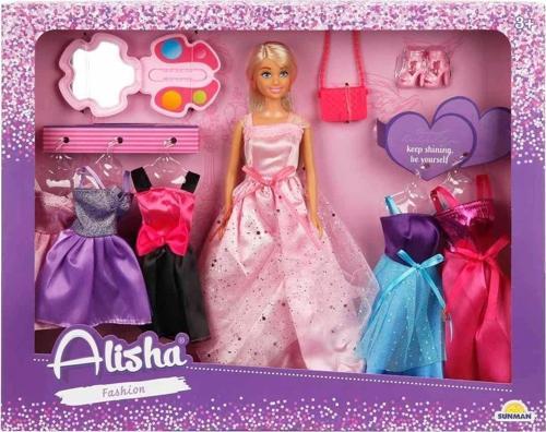 1425 Alisha Prenses Elbiseli Bebek Oyun Seti -Sunman