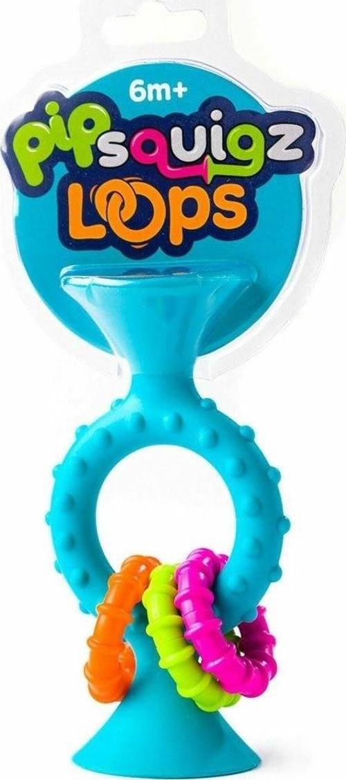 TFB166 Fat Brain Toys, Mavi Halkalı Silikon Diş Kaşıyıcı