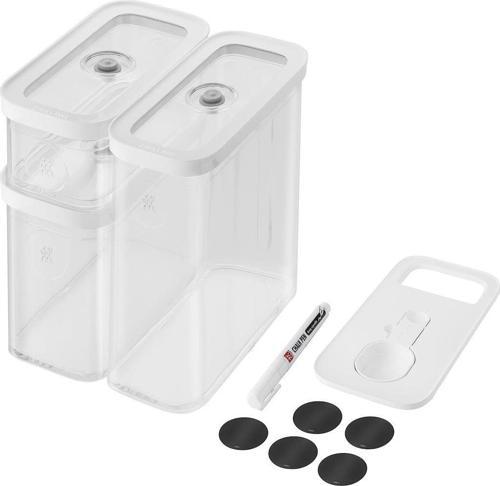 Fresh & Save Cube Saklama Kabı Seti, M / 5-Parça, Şeffaf-Beyaz