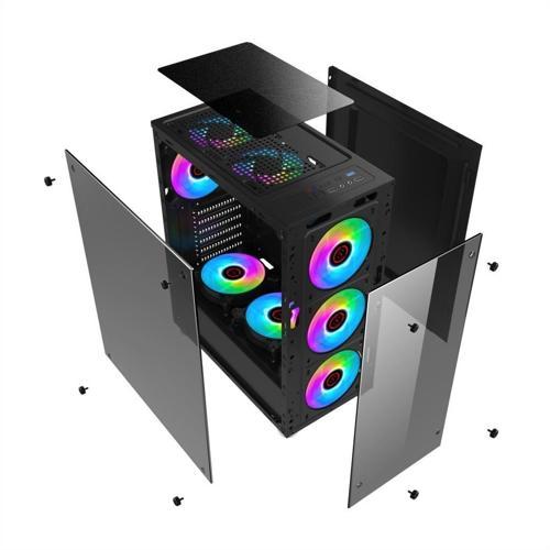 Nw Temperli Uzaktan Kumandalı Rgb Fan(Psu Yok) Atx Kasa 09-09-02