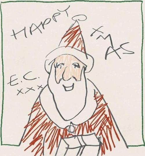Eric Clapton Happy Xmas Plak