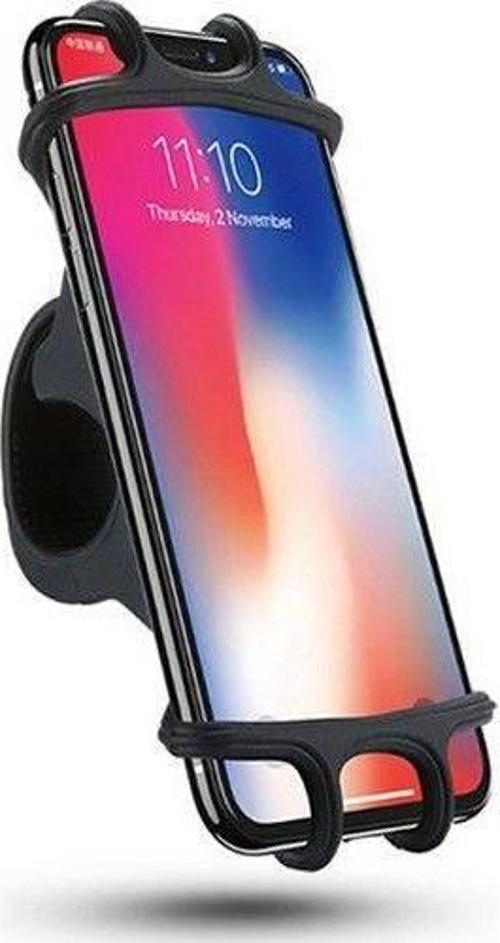 Motosiklet, Bisiklet, Scooter Gidon Uyumlu Silikon Telefon Tutucu, Düşme Engelleyici Tutucu