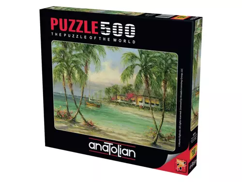 3616 Palmiye Manzarası Barefoot Bungalow 500 Parça Puzzle