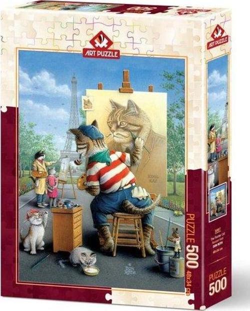 5087 Ressam Kedi 500 Parça Puzzle