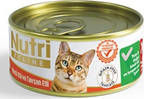 85Gr Hindi Etli Tavşan Etli Tahılsız 1Adet Yaş Kedi Maması