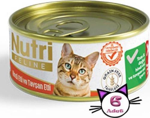 85Gr Hindi Etli Tavşan Etli Tahılsız 6Adet Yaş Kedi Maması