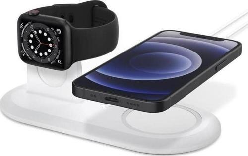 MagFit Duo AMP02796 2in1Beyaz MagSafe Docking Station