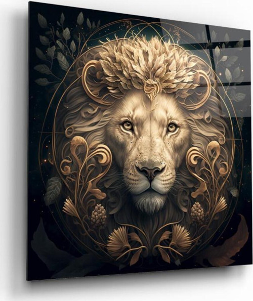 Aslan Cam Tablo | Hediyelik, Dekoratif, Ofis, Mutfak