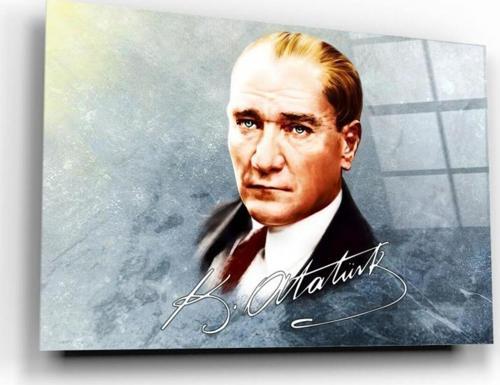 Atatürk Portresi Cam Tablo | Hediyelik, Dekoratif, Ofis, Mutfak