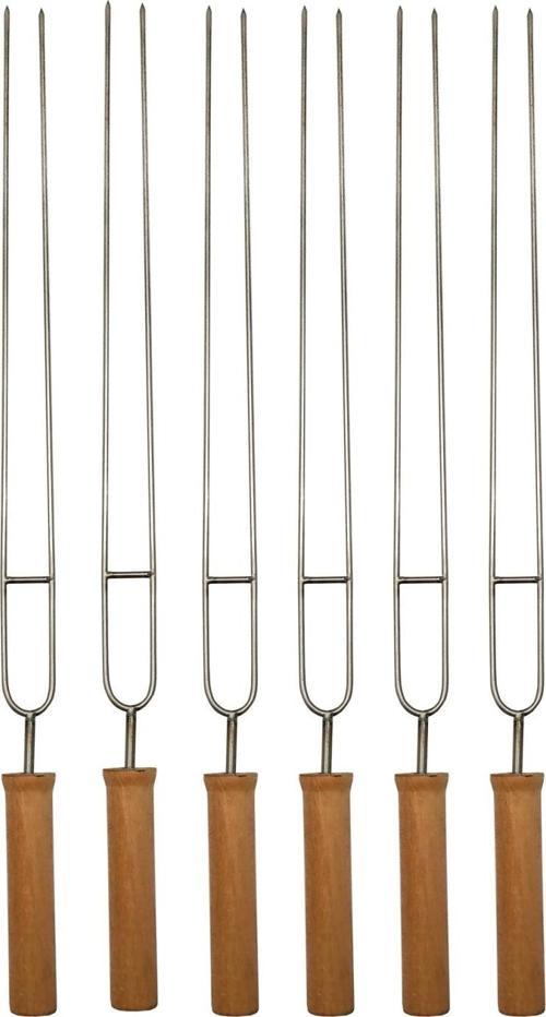 Çatal Uçlu Barbekü Mangal Şişi (62 cm) - 6 Adet
