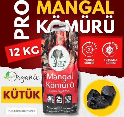 Meaty&Cheesy Ultra Bio Karbon Mangal & Barbekü Kömürü (Kütük) - 12 kg