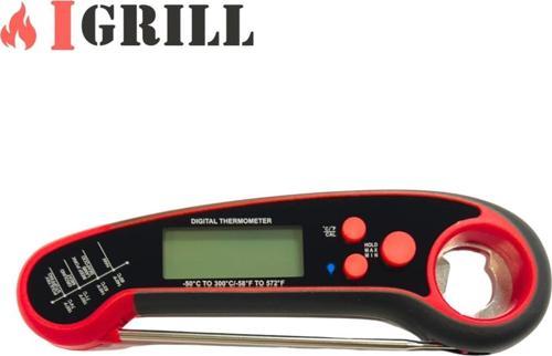 Profesyonel Su Geçirmez Hızlı Sıcaklık Ölçer Gıda Termometresi (Kırmızı)