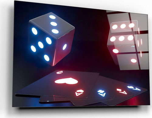 Neon Zarlar Cam Tablo | Hediyelik, Dekoratif, Ofis, Mutfak