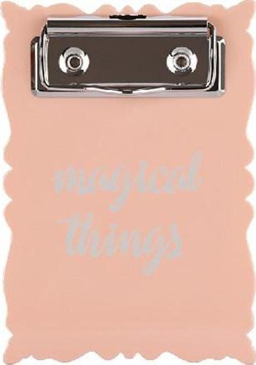 Syloon Clip Board Mini Pembe Dosya