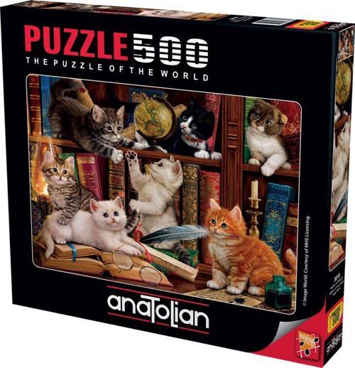 500 Parçalık Puzzle - Kediler ve Kitaplar 3618