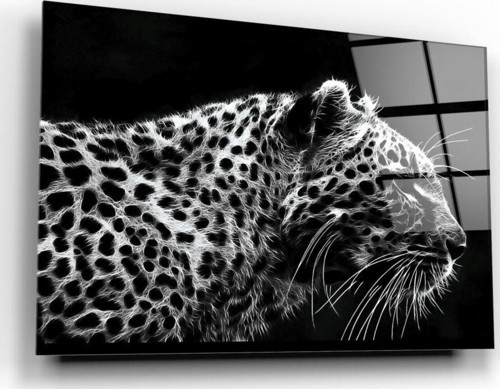Leopar Cam Tablo | Hediyelik, Dekoratif, Ofis, Mutfak
