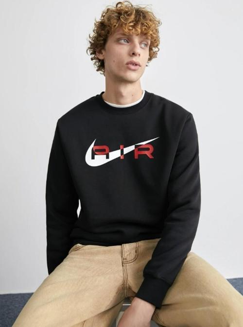 Swoosh Air Graphic Fleece Crew-Neck Erkek Sweatshirt