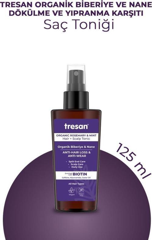 Organik Biberiye & Nane Dökülme ve Yıpranma Karşıtı Saç Toniği 125 ml