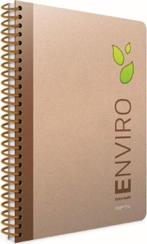 Enviro Spiralli Sert Kapak Kraft 17x24 100 Yaprak Çizgisiz Defter