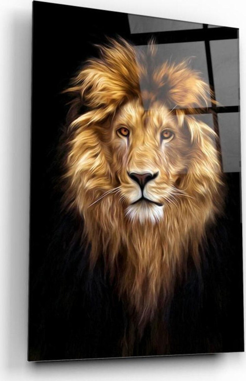Aslan Cam Tablo | Hediyelik, Dekoratif, Ofis, Mutfak