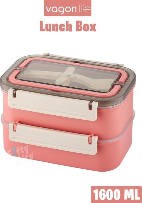 Bento Lunch Box 1600 ML 2 Kat Yeni Nesil Sefer Tası Paslanmaz Çelik -FFLBOX2221