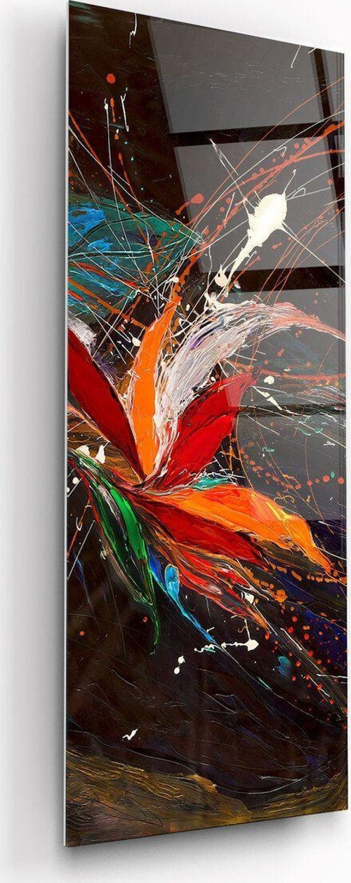 Soyut Panoramik Cam Tablo | Hediyelik, Dekoratif, Ofis, Mutfak