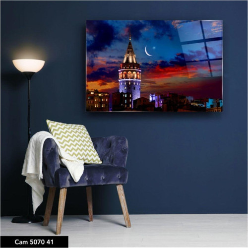 Cam Tablo | Gece Tablo | Uv Baskı | Temperli | | Hediyelik, Dekoratif, Ofis, Mutfak