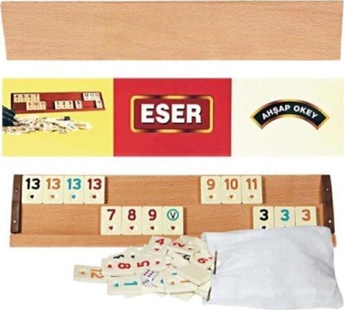 Büyük Boy Ahşap Okey Takımı 1.Kalite Taşlı Set Oyun Seti