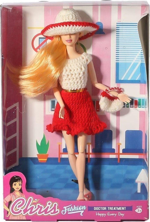 Örgü Elbiseli Model Bebek 29 Cm