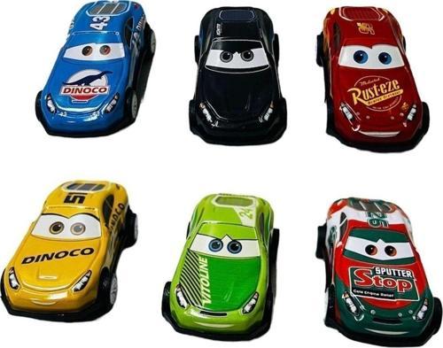 Cars Şimşek Mcqueen Metal Spor Araba Seti 6 Lı