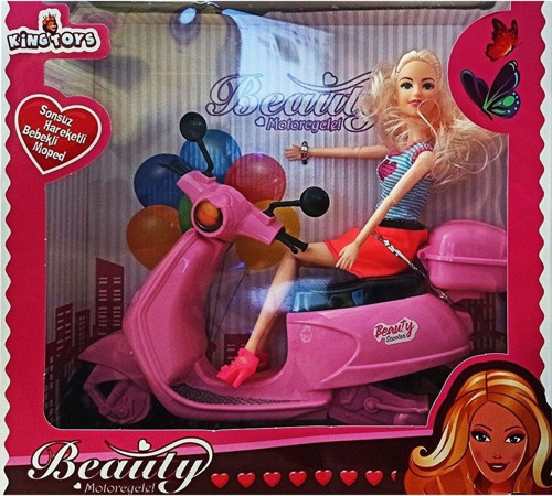 Sarışın Bebek Ve Scooter Seti Pembe