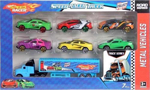 Speed Racer Road Series Truck Metal Model Araba 6Lı Set