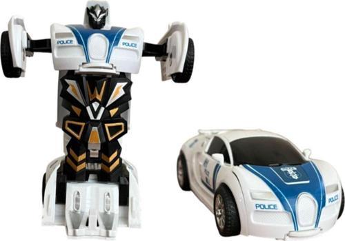Polis Arabası Dönüşebilen Robot Olan Araba